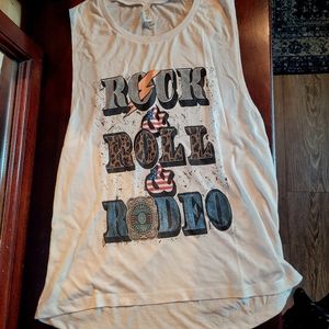 Rock & Roll & Rodeo Bella Canvas Shirt Sz L Great 4th of July Shirt!
